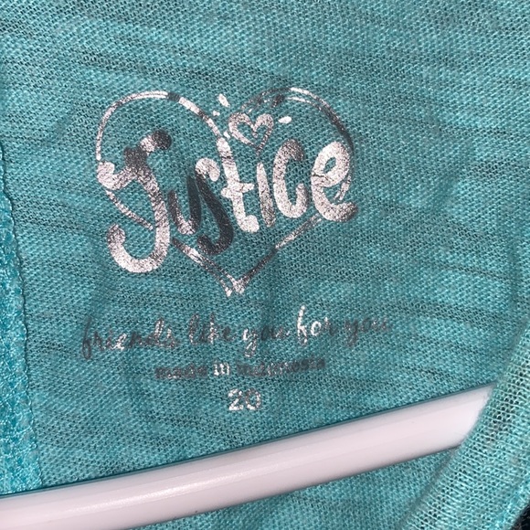 Justice Girls Size 20 Blue Top - Picture 3 of 3